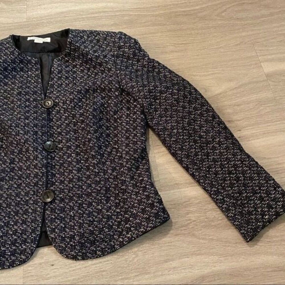 Coldwater Creek Dark Patterned Button Front 3/4 S… - image 3